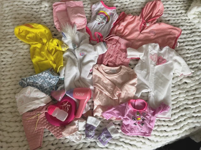 Grande pacchetto vestiti e accessori bambola Baby Born & Baby Annabell, posta gratuita nel Regno Unito