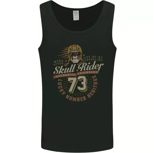 Skull Rider Motorcycle Biker Motorbike Mens Vest Tank Top