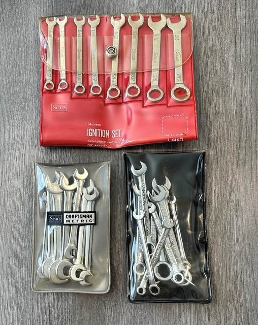 VINTAGE SEARS CRAFTSMAN SAE & METRIC Ignition Wrench Sets 94308, 943441