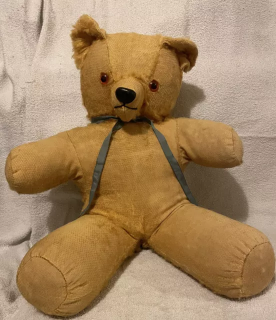 Vintage teddy bear with bell sales in ear