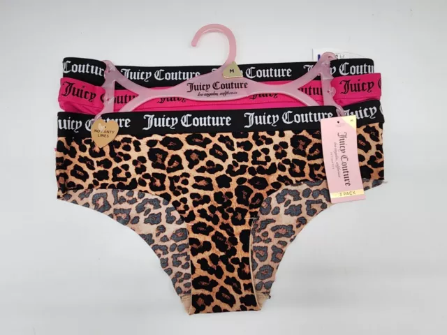 JUICY COUTURE WOMENS M L XL 5 Pack No Lines Logo Thong Panties
