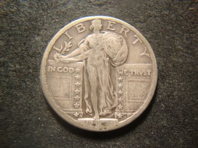 1924-S Dated Full Shield Standing Liberty Quarter AZX