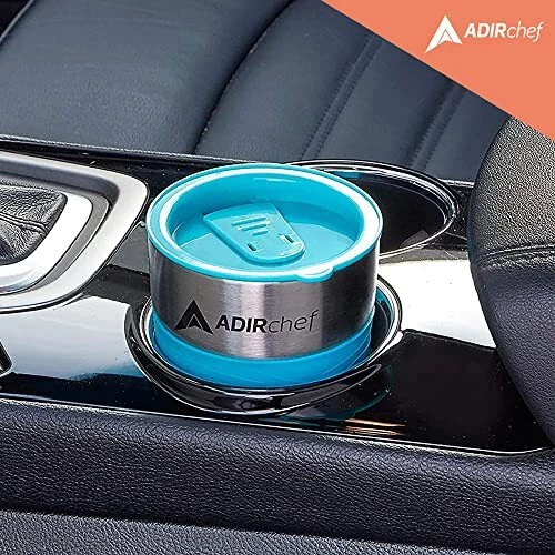 AdirChef Travel Mug 15 Oz - Insulated BPA Free Stainless Steel Vacuum Tumbler w/ 3