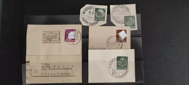 DR, Stempelsammlung/Briefstücke  Sonderstempel 1929-1945, 28 Stück 3