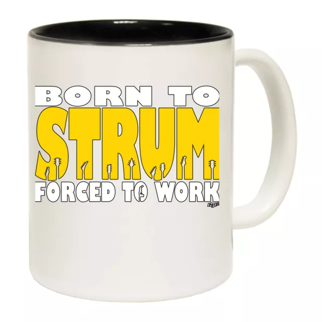 Born To Strum - Funny Novelty Coffee Mug Mugs Cup - Gift Boxed