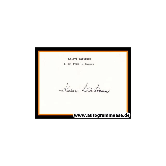 Autogramm Turnen | Kalevi LAITINEN (1948 OS-Gold Finnland)