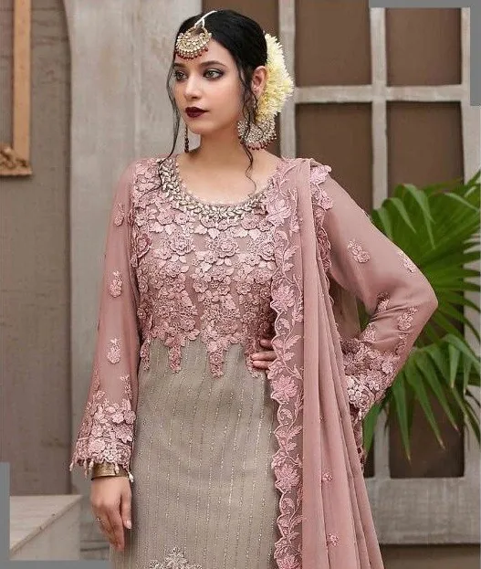 Indian Pakistani ethnic Gown Anarkali designer Salwar Kameez shalwar Suit 3