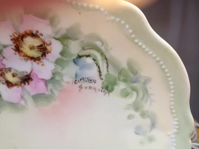 EARLY 19TH CENTURY ARTIST SIGNED PLATE--O & EG ROYAL AUSTRIA------------------c2 2