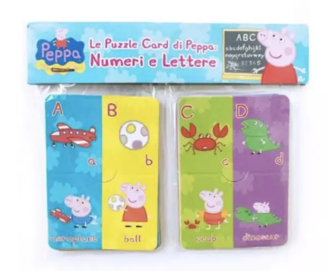 Peppa Pig Learning Flash Cards Alphabet Education Kids Work Toddler Babies Fun