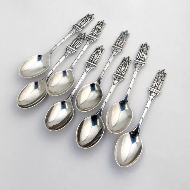 Rare 8 Spoons Set British Monarchs Of The Century Birks Sterling Silver