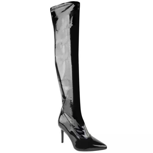 Womens Over The Knee Thigh High Stiletto Heel Ladies Stretch Calf Boots Size 3-8