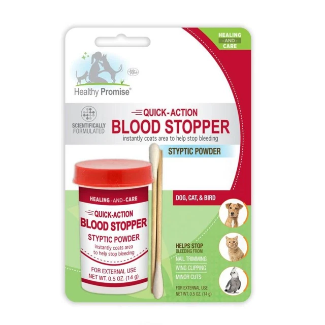 Four Paws Rápido Sangre Tapón Antiséptico Estíptico Polvo, 14.8ml