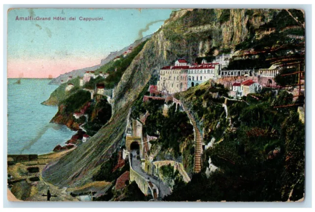 1914 Villa Hotel Cappuccini Convento Amalfi Italy Posted Antique Postcard