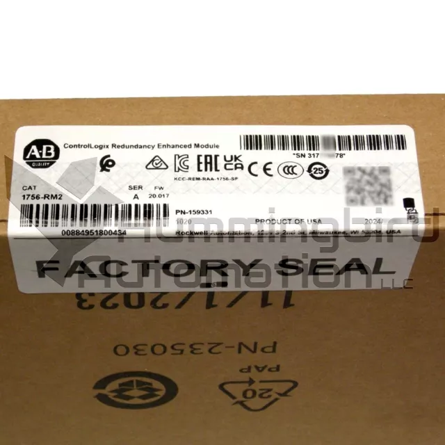 2024 Surplus SEALED Allen Bradley 1756-RM2 /A ControlLogix Redundancy Module USA