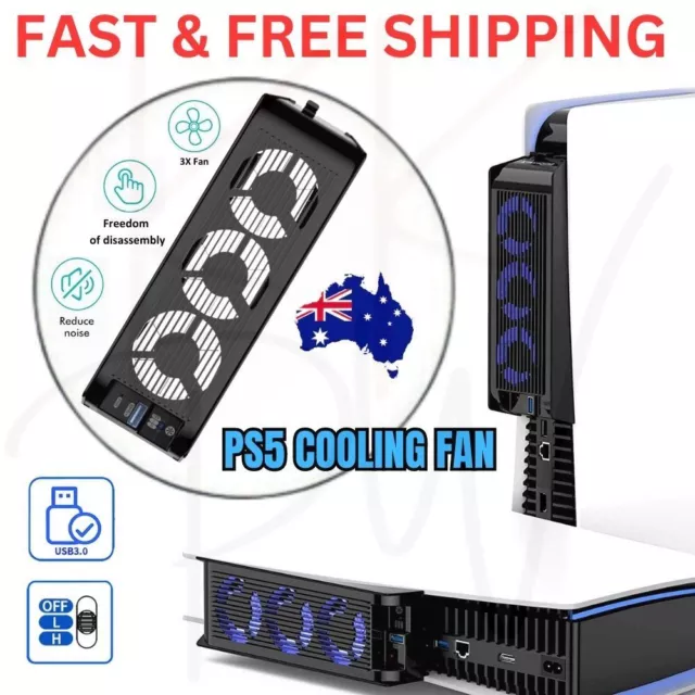 PS5 Stand USB 3 Speeds Cooling Fan Cooler For PlayStation 5 Game Console