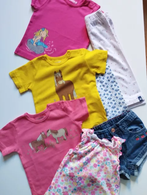 Mädchen Baby Kleidung Gr.68-74 Hosen und T-Shirts Konvolut