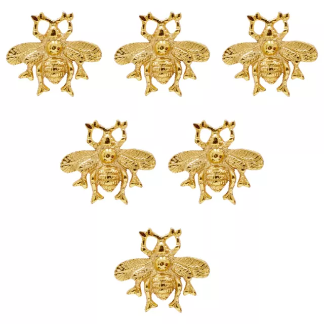 ⭐ Juego de 6 Bumble Bee Gold Vintage Golden Puerta Dorada Gabinete Cajón Tirón