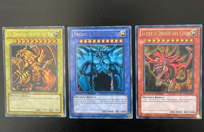 Yu-Gi-Oh Le 3 Divinità Egizie Drago Alato di Ra Obelisk Slifer Ultra Rare Ygld 