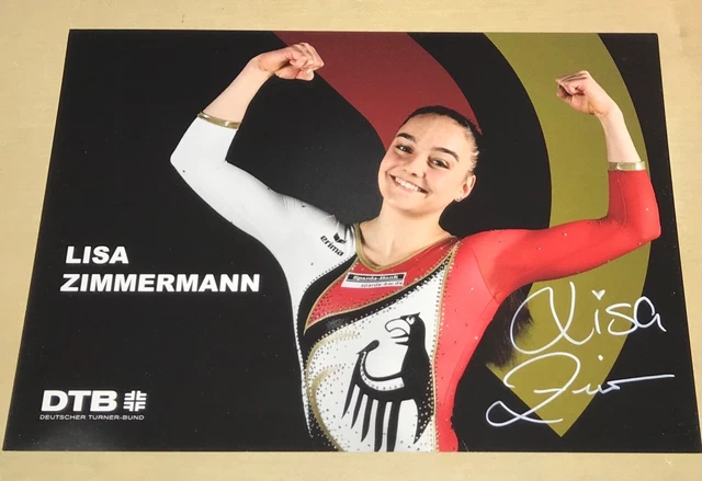 Lisa Zimmermann signierte Autogrammkarte DTB Deutschland Turnen Autogramm AK
