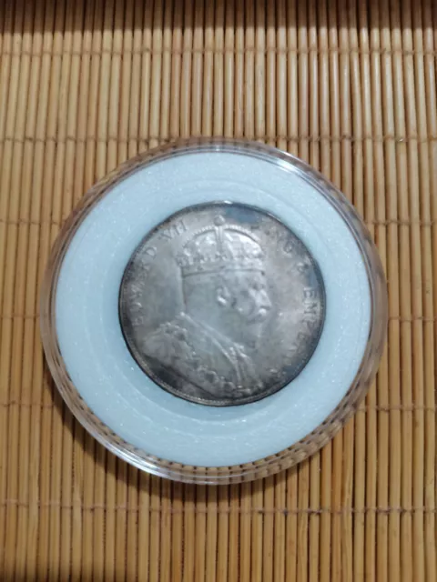1902 year Hong kong Edward king half dollar Coins ,100% Silver Coins
