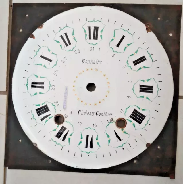cadran Emaillé  : Horloge Comtoise uhr, old french clock
