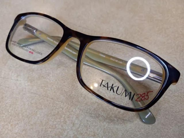 Takumi TK948 Eyeglasses Frames Tortoise Honey Round Full Rim 54-18-140