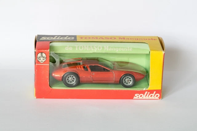 Rare Solido Mangouste De Tomaso Die Cast Toy Car 1960s Vintage Original