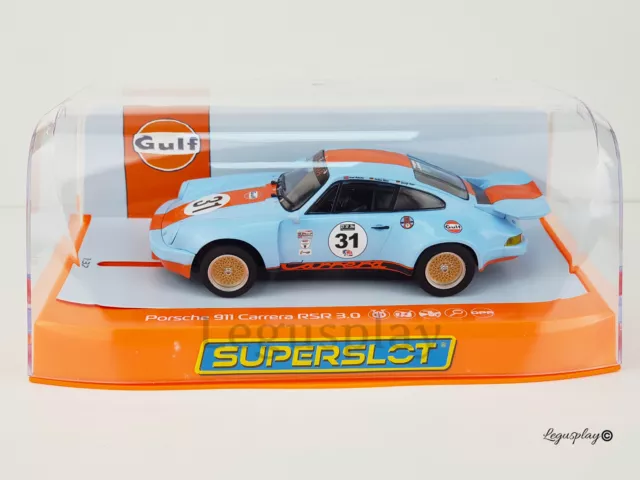 Slot car scalextric superslot H4304 Porsche 911 carrera Rsr 3.0 #31 Gulf Edition