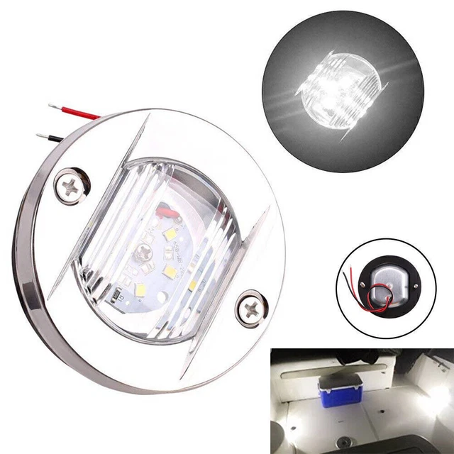 12V LED Transom Boat Navigation Lamp Anchor Stern NAV Light Stainless Steel 2PCS