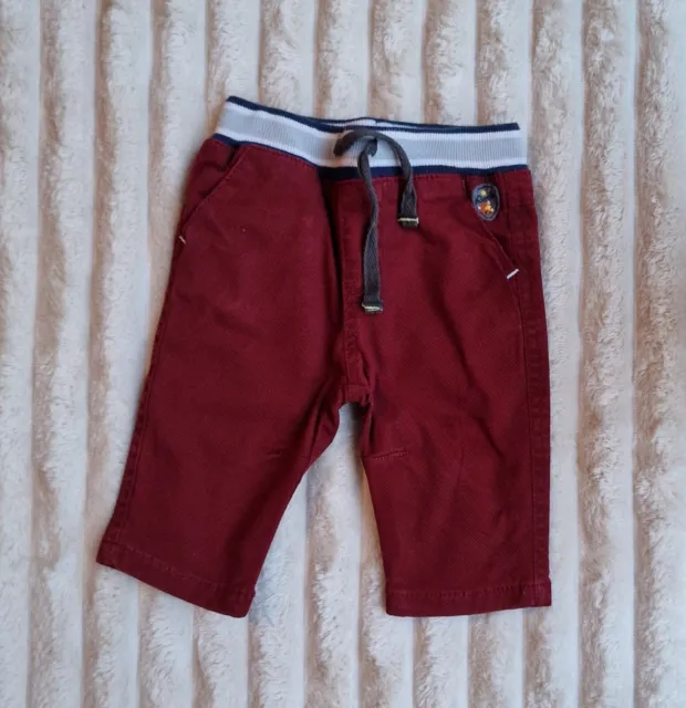 Pantalon bordeaux Sergent Major 3 mois, très bon état