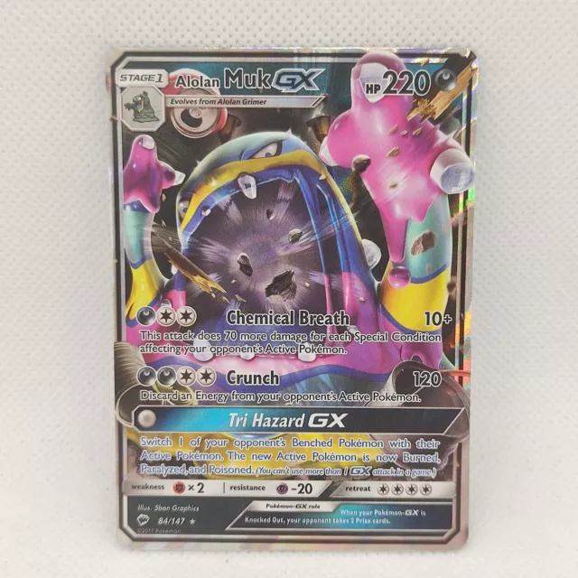 Pokemon Alolan Muk GX 84/147 Englisch