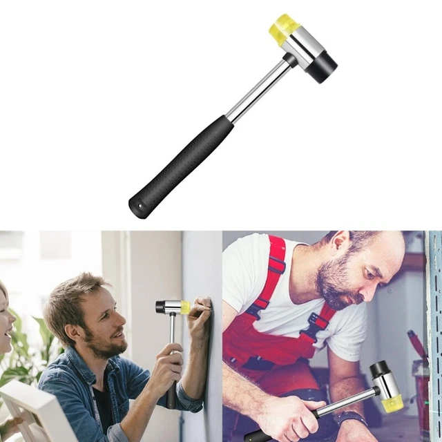 High-Quality Double-Faced Soft Hammer Mallet Carbon Steel Non-Slip Grip Handle 3