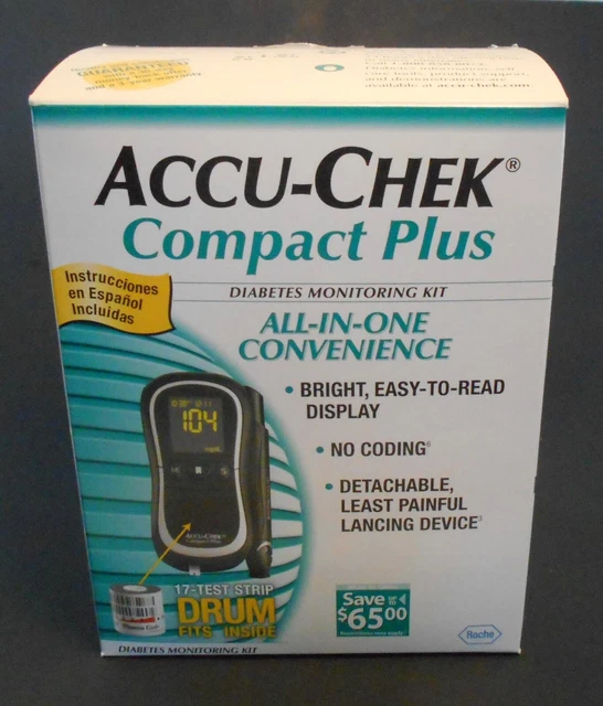Dispositivo Lancet Medidor de Monitoreo de Glucosa en Sangre AccuChek Check Compact Plus CADUCADO