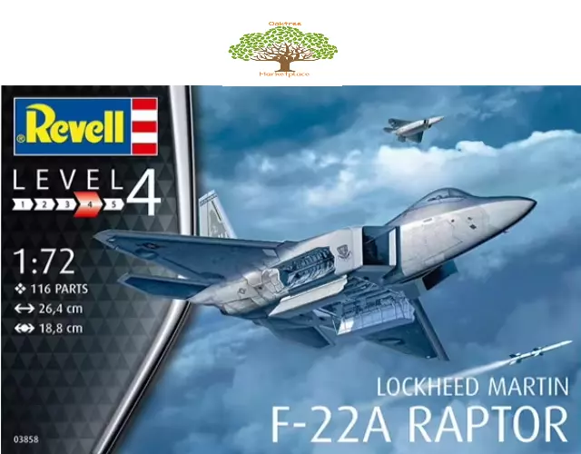 Revell 03858 Lockheed Martin F-22A Raptor 1/72 scale plastic model kit