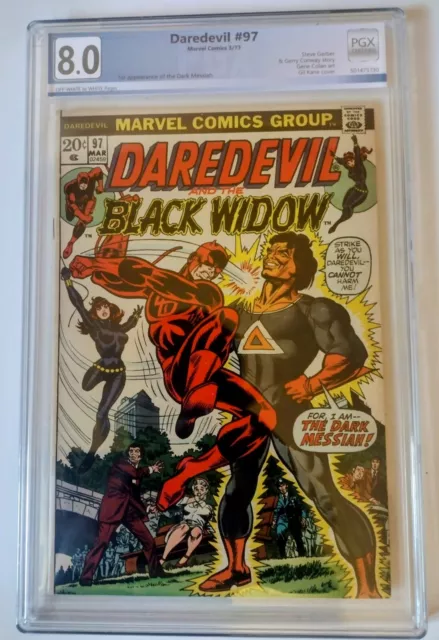 Daredevil #97 PGX/CGC 8.0 (March 1973) OW to WP. 1st appearance Dark Messiah!