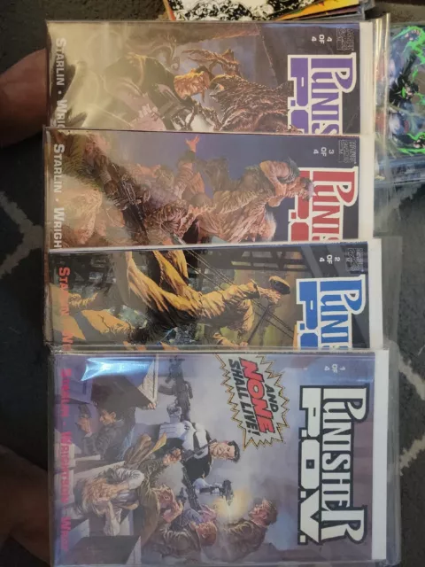 Marvel LOT (4) Punisher POV Vol #1-4 Full Run Paperback TPB 1991 Graphic Novel