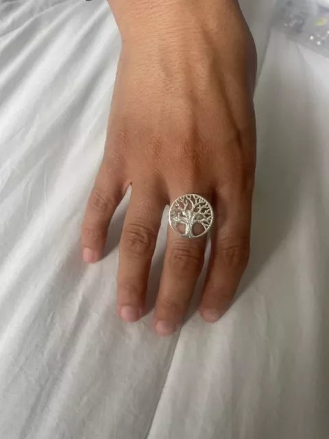 Sol’s ☀️Silver Large Tree Of Life Ring Taxco Mexico 925 Silver-Size 8