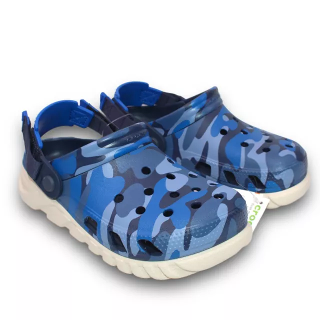 Crocs Kids' Duet Max Camo Redux II Clogs Size 5-J/EU-37-38  Navy/Stucco 209120