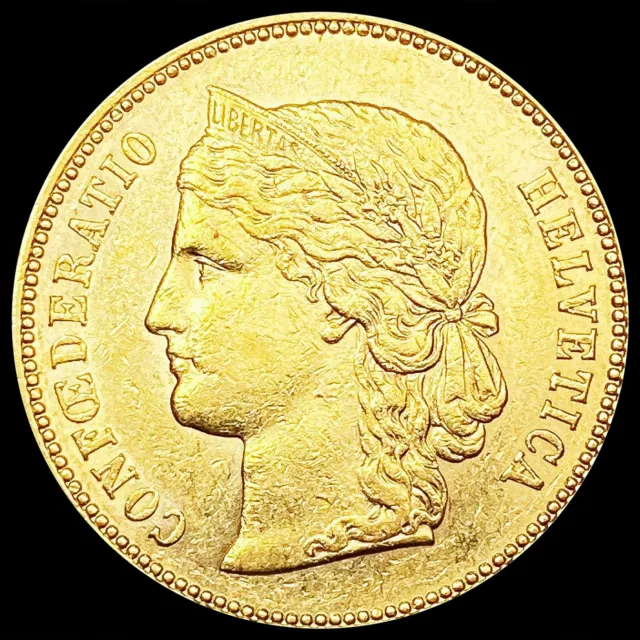 1896-B Swiss .1867oz Gold 20 Francs Coin UNCIRCULATED