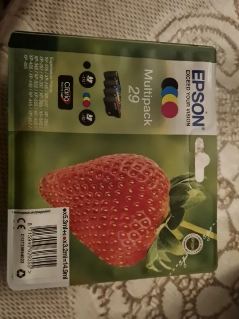 ☆ EPSON 29 black noir - encre cartouche fraise kit officiel original  imprimante EUR 8,00 - PicClick FR