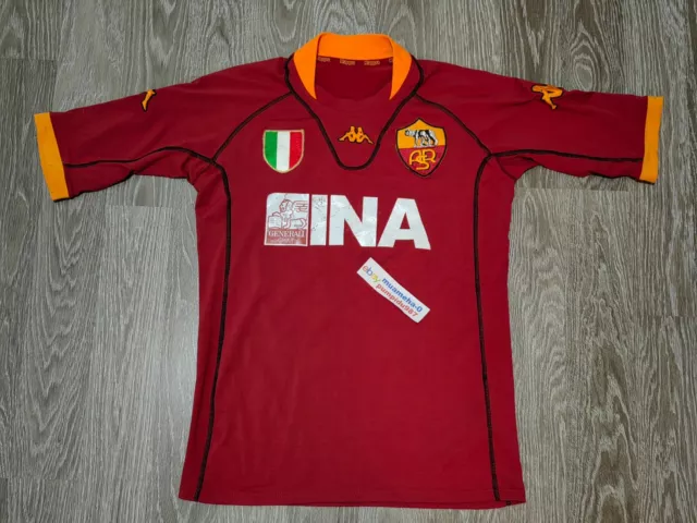 Totti #10 AS Roma Football Trikot Kappa L Jersey Italy Shirt Soccer Kit Italia