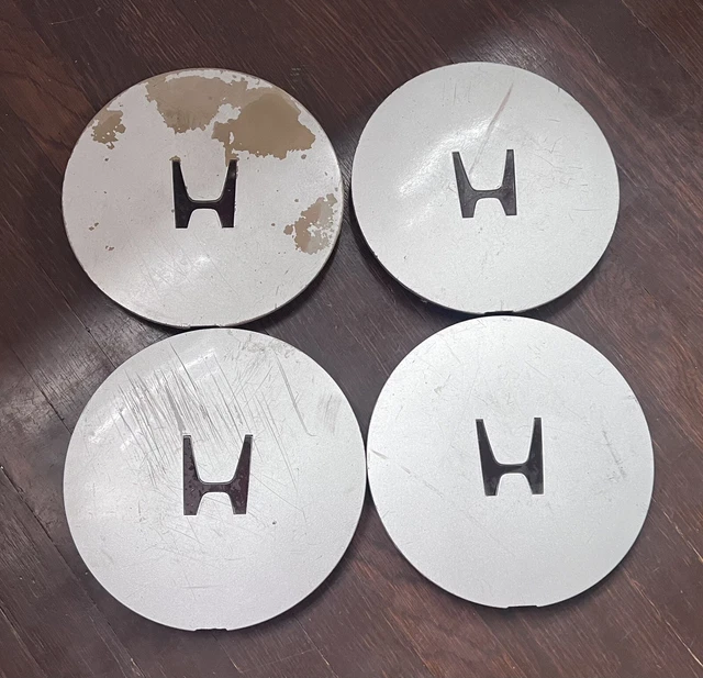 HONDA GENUINE 9091 CRX Si Wheel Center Caps Complete Set Of Four OEM