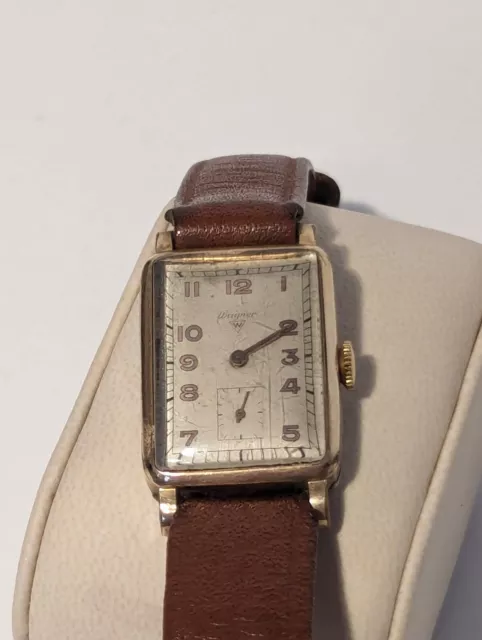 Wagner Watch Artdeco Armbanduhr Edelstahl Handaufzug Werk 15600