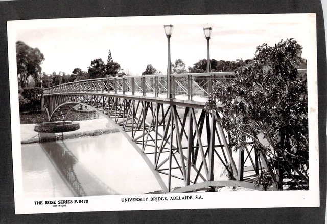 C4466 Australia SA Adelaide University Bridge #9478 vintage Rose Series postcard