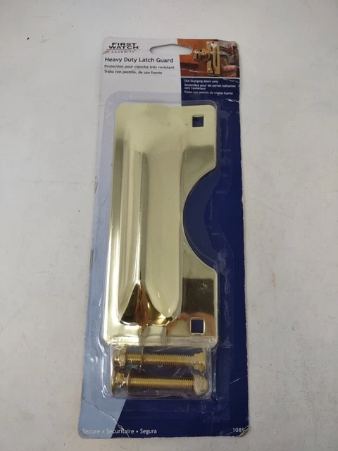 Hickory #1089 Heavy Duty Latch Guard Polished Brass First Watch Door Security