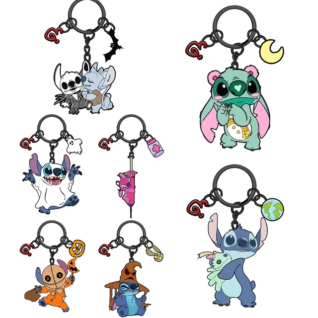Stitch Halloween portachiavi zucca ciondolo anello chiavi borsa accessori
