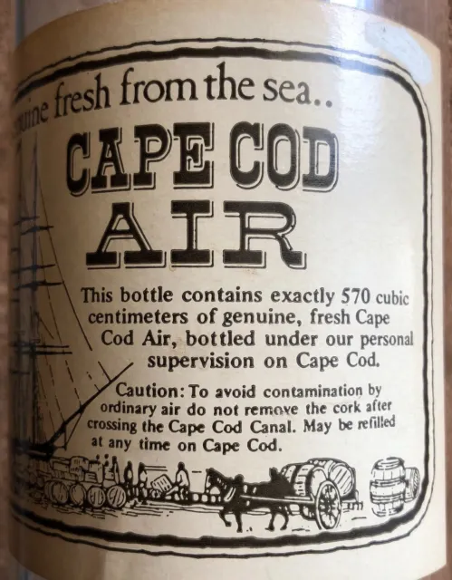 Vintage "Cape Cod Air" Glass Bottled Air.