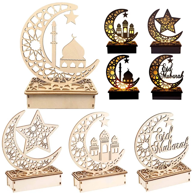 MUSLIM ISLAMIC EID LED Light Mubarak Ramadan Moon Castle Lamp Table ...