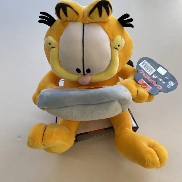 Garfield Plush Soft Toy Nickelodeon Bnwt holding a cushion