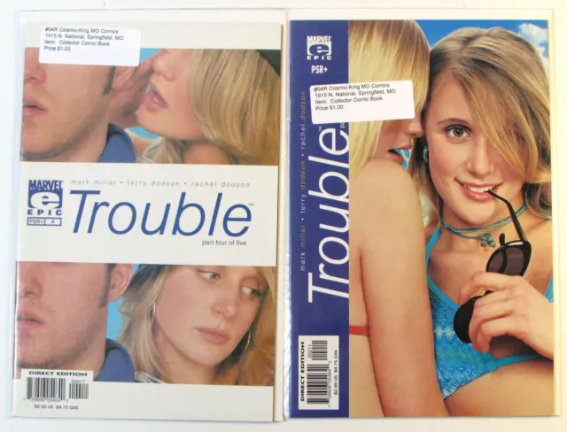 Trouble Lot of 2 #2,4 Epic Comics (2003) Photo Cover 1st Print Comic Books